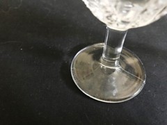 ANTIQUE KOKOMO GLASS EAPG STARS & STRIPES (#209) 2 SHERRY CORDIALS C1889-1905