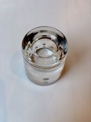 MCM Modern Rocks Barware Glasses (4) Dorothy Thorpe Silver Rim Polka Dot 60’s