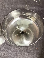 Vintage Clear Glass Champagne Coupe Sherbet Stemware Set of 2 Dessert Glasses