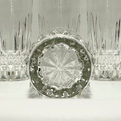 Cristal D’Arques-Durand Villeneuve Crystal Tumblers Coolers 6 3/8″ Set of 4