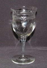 Bryce Glass Co. No.325 Deco Band Cutting Crystal Wine Goblet