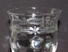 Bryce Glass Co. No.325 Deco Band Cutting Crystal Wine Goblet