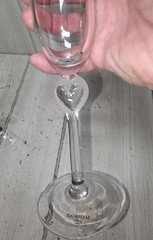 GORHAM Amore Collection TOASTING FLUTES Hearts Set of 2 Germany Wedding Ann