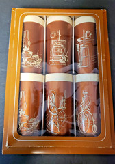 1960’s Thermo Serve Tumblers Thermal Insulated Copper/Gold 5 various design NOS
