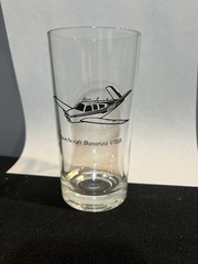 Vintage V35 Beechcraft Bonanza Highball Glass Free Shipping!