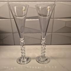 Millennium Collectible Champagne Flutes Y2K Cristal d’Arques France Lead Crystal