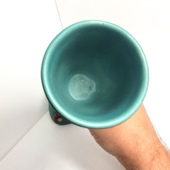 Studio Pottery Chalice Cup Signed Broussard Tall Queen Handmade Art Statement