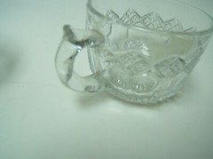 Imperial Glass Three in One Clear Punch Bowl Cups Lot of 6 Excellent Condition