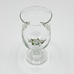 Vintage Late 80-90s Pfaltzgraff Heirloom Holiday Winter Floral Wine Glass