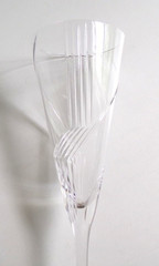 Vintage Mikasa Cut Crystal Clear Fluted Champagne, Rare, Austria 10.2″, Set of 2