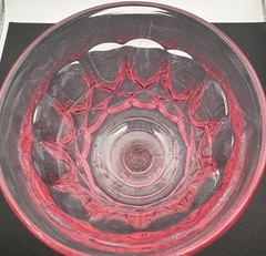 Vintage Noritake Perspective Pink Water Goblets Set of 4 Japan Pressed Glass