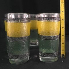 MCM Modern Glass Highball Tumblers Barware Lot (5) Continental Can Company 1960s