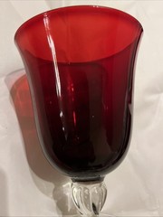 VTG Cranberry Glass Goblets Set Of 2 Perfect Condition:)
