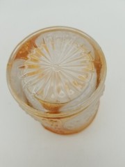 Imperial Marigold Carnival Glass Frosted Windmill Water Tumbler 1970’s Vintage