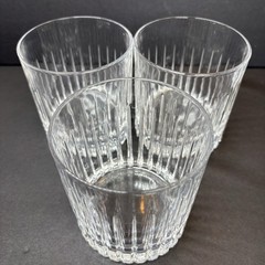 Fine Crystal Rocks/Old Fashion Heavy Bottom Glasses Baccarat Style Set Of 3