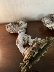 Pair of lion torches Emile Gallé, Nancy Saint Clément (price of the pair)