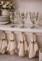 Portmeirion Botanic Garden, 15oz Wine Glass Set of 3 – Lily Azalea, Floral