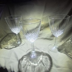 Set Of 3 Waterford Lismore 5-7/8” Claret Wine Glasses 6oz