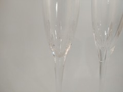 Set of 2 Lenox Firelight Clear 9 1/2″ Champagne Flute Glasses – No Panel Cut