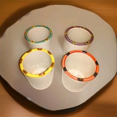 Cups Handpainted Shots Or Saki Made By HF Coors