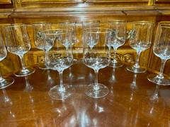Set of 35 Lenox Crystal Glasses Intrigue Gold Trim 12 Wine 12 Water 11 Champaign