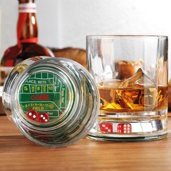 Godinger Whiskey Glass Real Craps Dice Game, Rocks Whiskey Glasses – 1 Piece