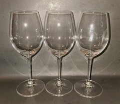 3 RIEDEL Wine Glasses, Crystal, 8 1/8″ x 2.5″ 12oz, AUSTRIA Excellent Condition