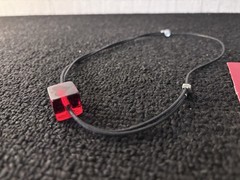 Baccarat Mod1 Red Square Necklace Collar In Crystal