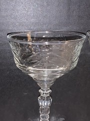 4 Rock Sharpe ARCTIC ROSE Glasses Cocktail Stemware Vintage
