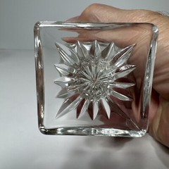 Indiana Glass Colony Park Lane Clear Pedestal Water Glass circa 40s, 4.5” NICE