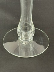 Set of 2 Vintage Hollow Bulbous Stem Champagne Coupe 5-1/4″ Tall