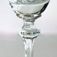 2x Vintage Royal Bavarian Crystal Champagne Flute Glasses Germany Diamond Cut