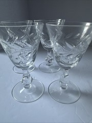 Vintage Lead Crystal Cordial Port Wine Glasses Germany 5”