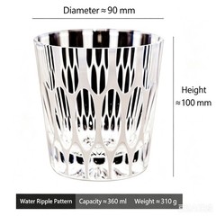 Creative Hand Cut Whiskey Glass Pearl White Water Ripple Edo Kiriko Crystal Gift