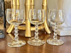 Libbey Glass Knob Hill Set Of 3 Rhine Wine Glasses