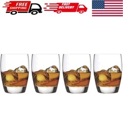 Michelangelo 15.75 oz Old Fashion Glass Set of 4 – Dishwasher Safe & Lead-Free