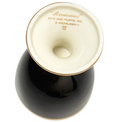 Goblet Renaissance Black on Buff w Gold Rim Discontinued Fitz and Floyd