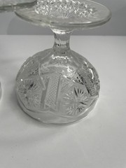 1906-1910 These are vintage Imperial Glass Company «Star and File» set of 3