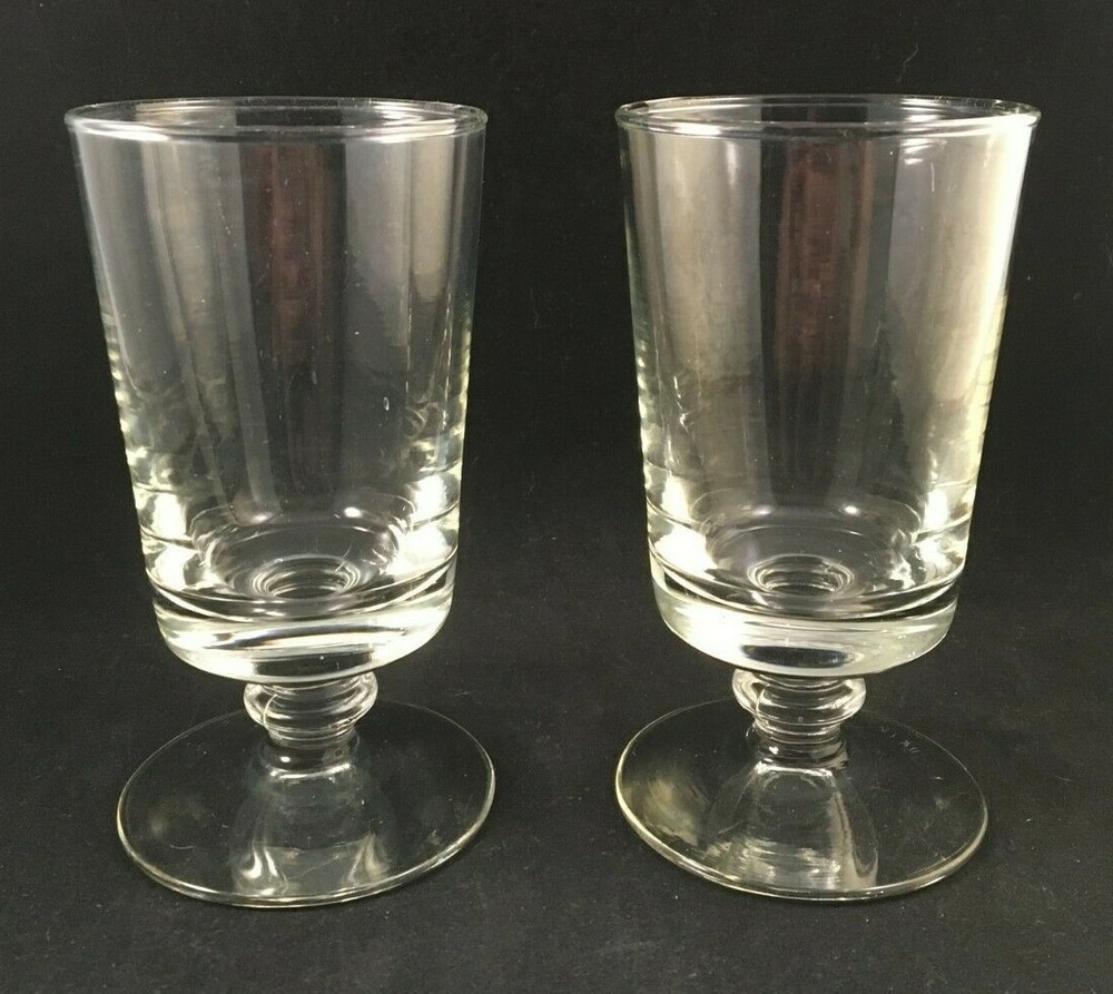 Tall Glass Drinking Glasses – 2 Piece Set – Round Bottoms – 5.25 Inches High