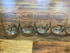7 Vintage 1960s Ned Smiths Waterfowl Roly Poly Glasses