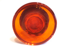 SET OF 6 FOSTORIA PEBBLE BEACH FLAMING ORANGE WATER GOBLETS