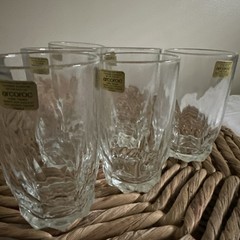 Arcoroc Cut Glass Juice Highball Glass Made in France 5.5″ Set of 6 New
