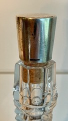 ABP Cut Crystal Whiskey Bottle-Strawberry, Diamond, Fan with Sterling Stopper