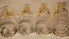 Lovely Set of Vtg «Libbey’s» Wheat 8 Oz Drink Glasses Set of 4 EUC