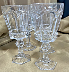 Fostoria, Virginia Clear 4 Crystal CLARET WINE / Dessert / Goblets Glasses 6.5″
