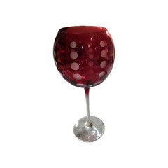 Retired!!! IOB Mikasa Crystal Cheers Ruby Ballon Goblets-Set of 4 24.5 fl oz