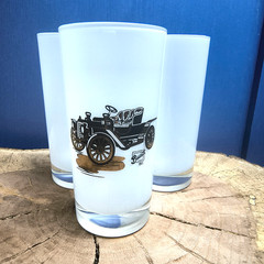 Vintage Gay Fad Classic Automobile Tumblers–Three