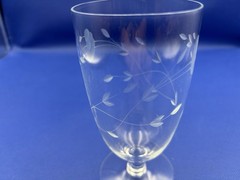 Set of 2 Princess House HERITAGE Etched Crystal Ice Tea Glass 12 oz