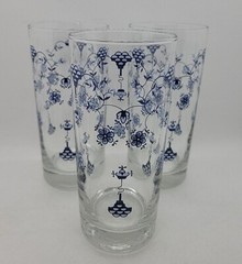 Set of 3 Myott Staffordshire «Finlandia» 12oz Glass Tumbler, England, EUC