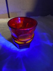 Fostoria Argus Ruby Old Fashioned Barware Glass 3-7/8″ whiskey liquor cadmium